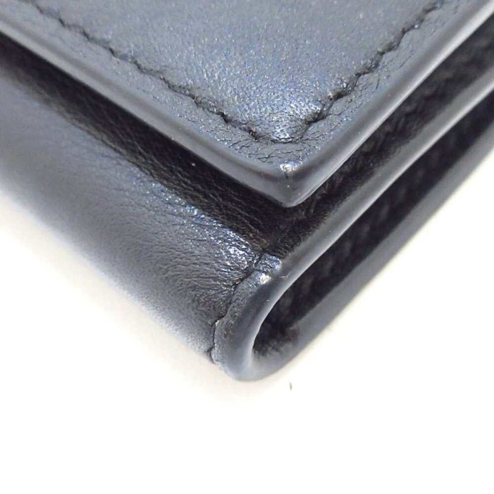 SAINT LAURENT PARIS - Black Gold Leather Key Case 151-072625 - Picture 6 of 11